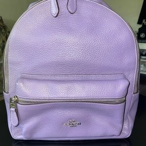 Purple Coach Charlie Backpack Purse